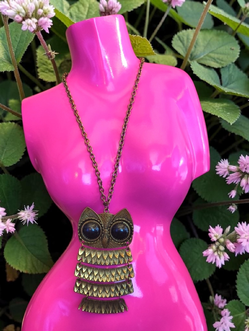 NWT Rue 21 Bronze Owl Pendant Necklace in Antique Gold